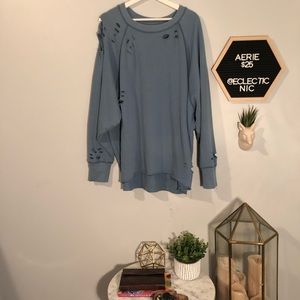 Aerie Distressed Sweatshirt